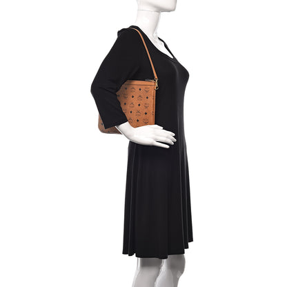 MCM Visetos Liz Shopper Tote Pouch Cognac 2 of 9