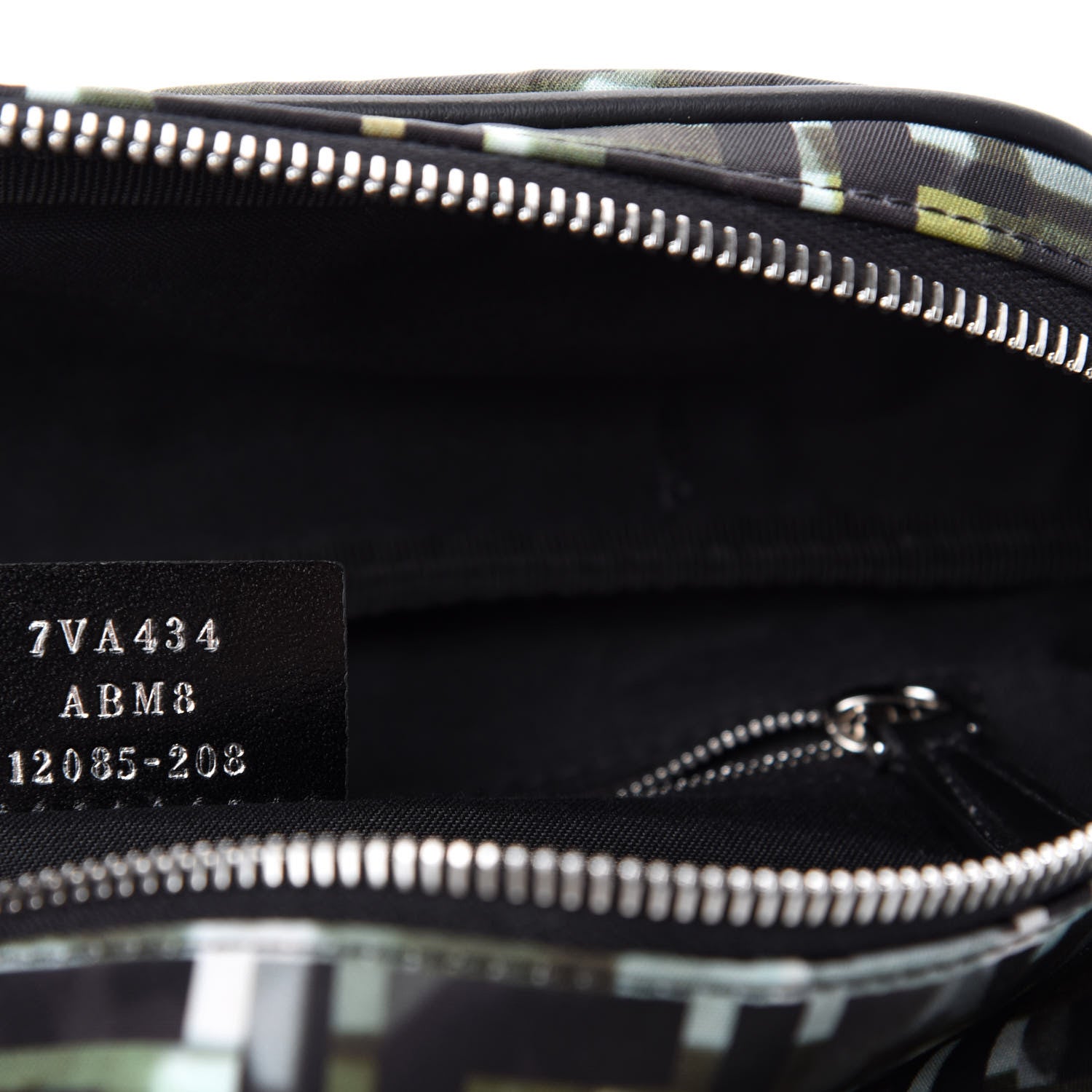 Fendi Nylon CamouFF Belt Bag Black Multicolor 9 of 10