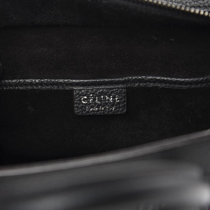 Celine Drummed Calfskin Nano Luggage Black 7 of 10