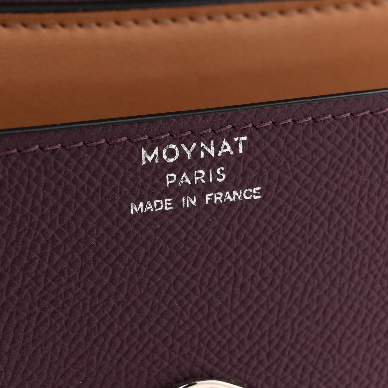 Moynat Carat Calfskin Gabrielle PM Eggplant 6 of 14