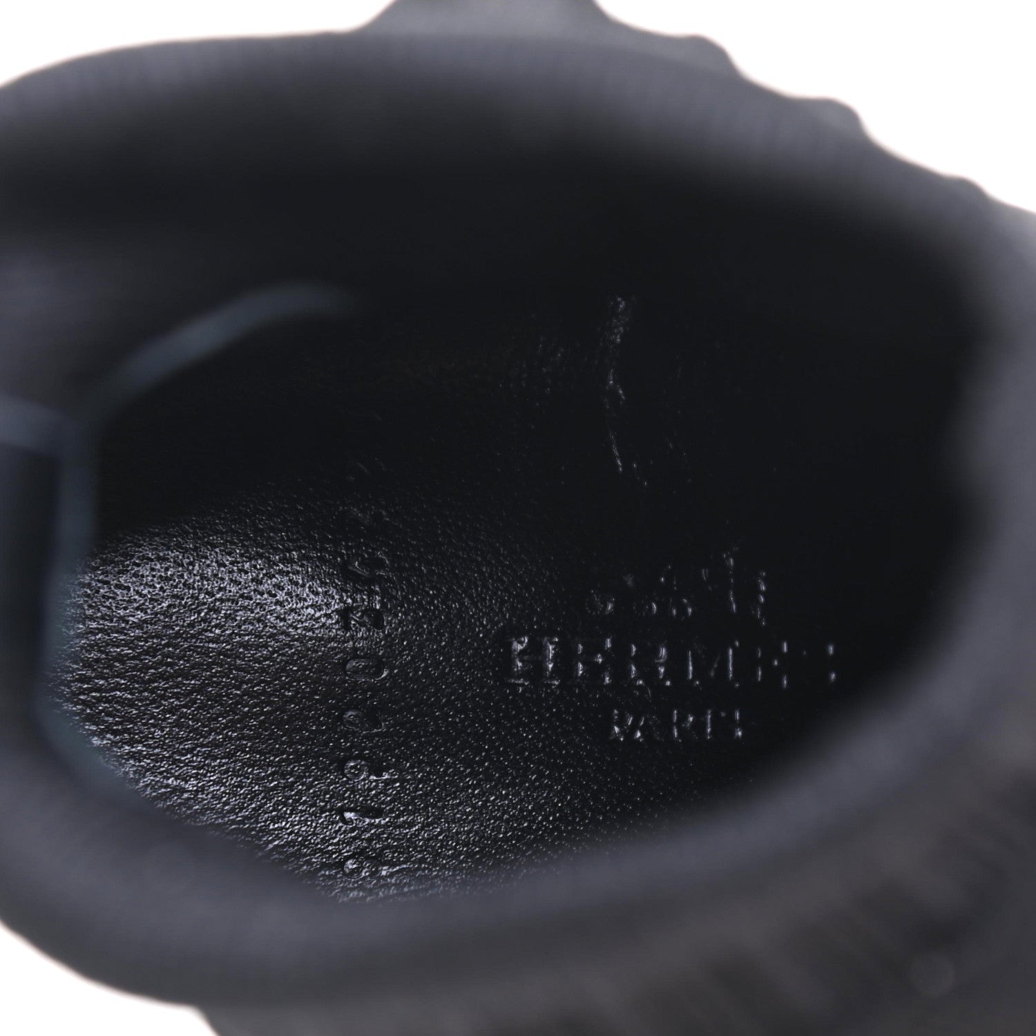 Hermes Knit Calfskin Volver Ankle Boots 37.5 Black 7 of 11