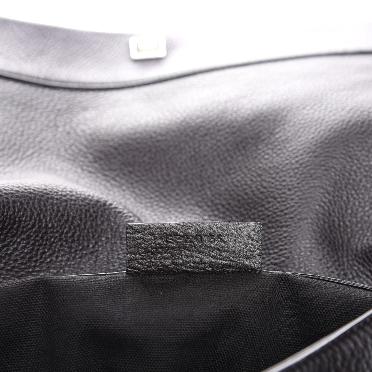 Waxy Grained Calfskin Medium Pandora Pure Flap Bag Black