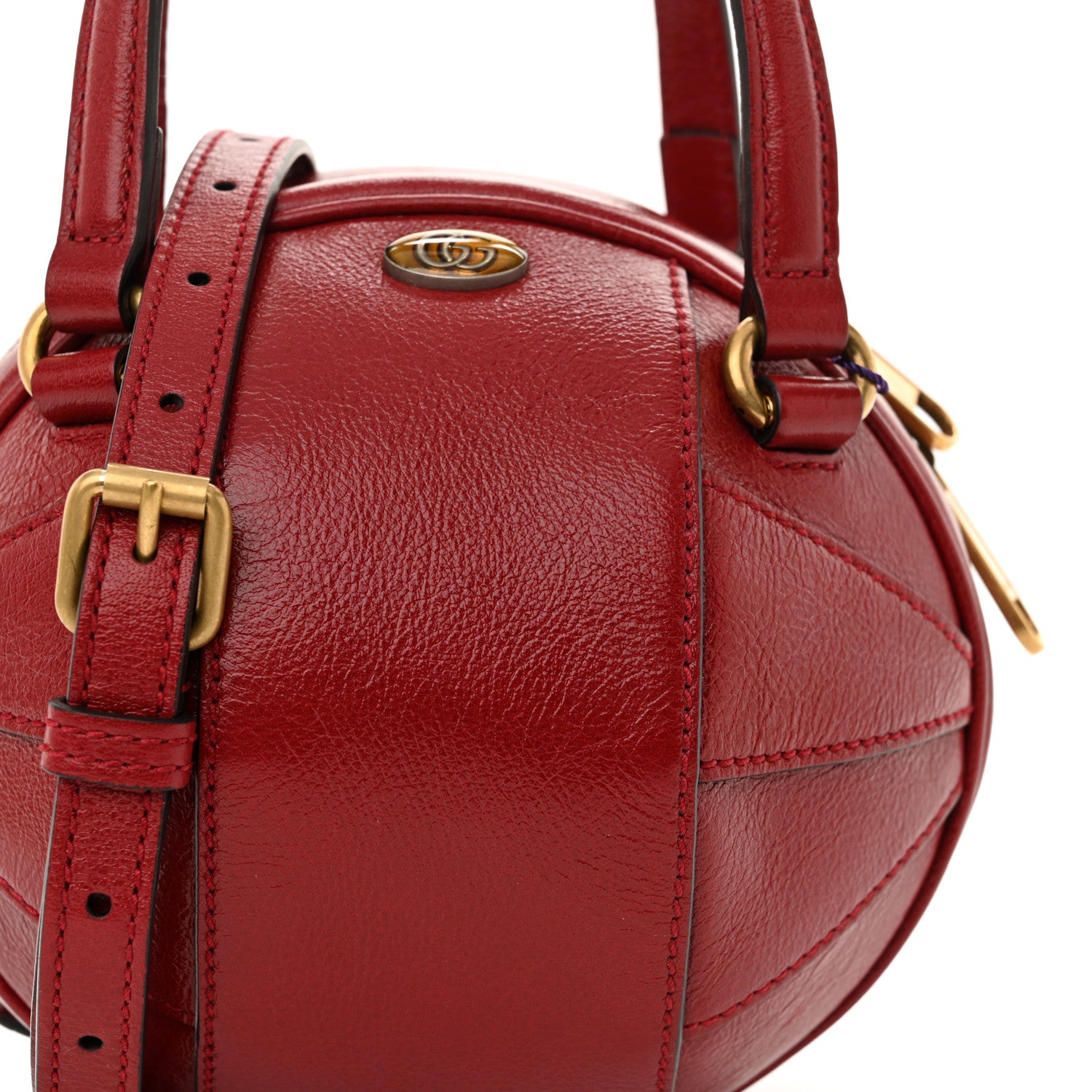 Gucci Piuma Lux Energy Mini Tifosa Basketball Shaped Shoulder Bag Romantic Cerise 8 of 10
