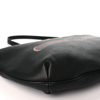 Gucci Grained Calfskin Logo Half Moon Hobo Black 8 of 9