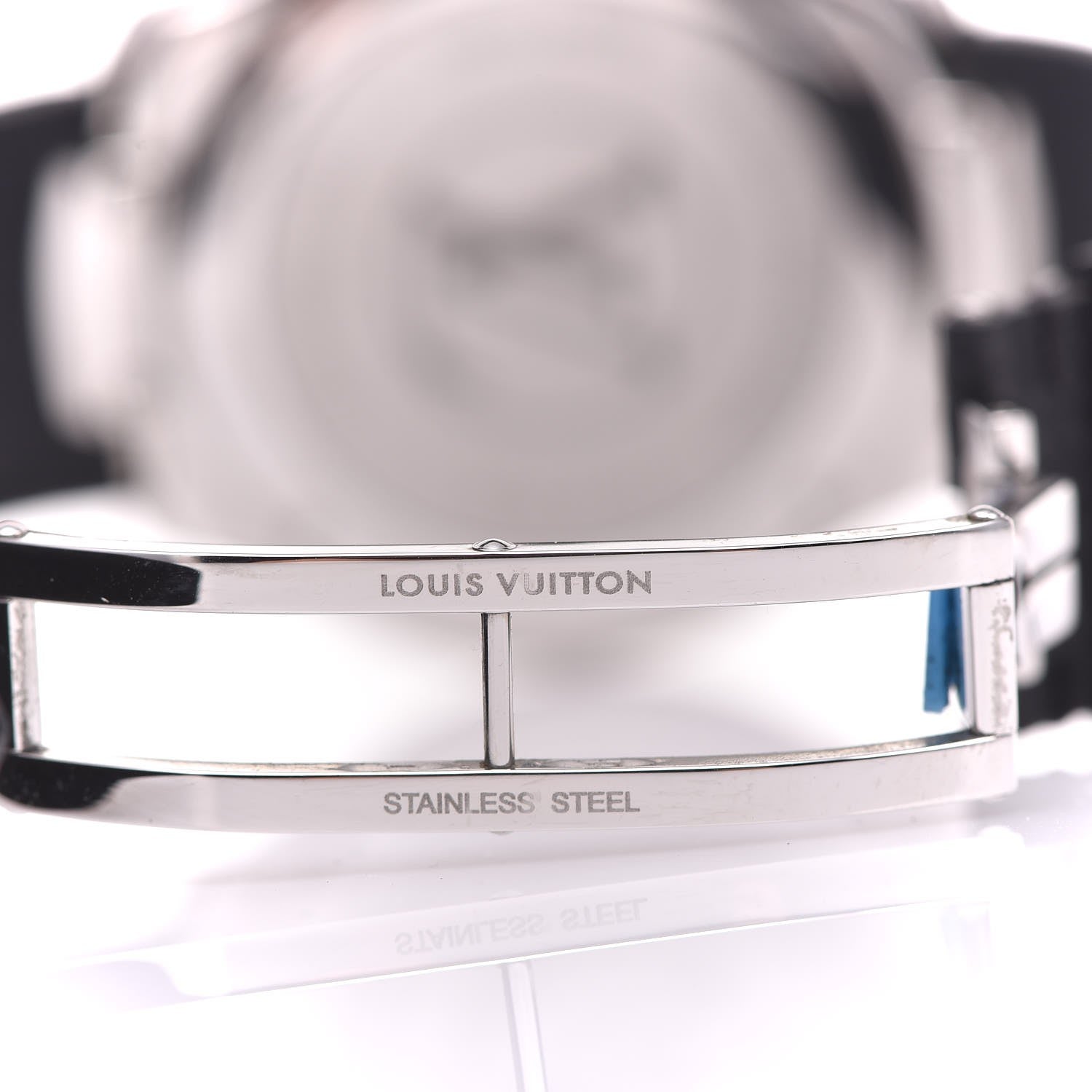 Louis Vuitton Stainless Steel Calfskin 40mm Fifty-Five GMT Automatic Watch Black 6 of 10