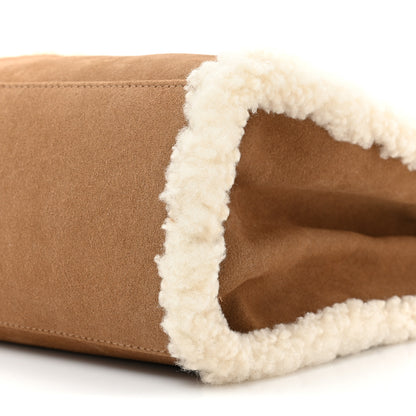 Telfar X UGG Suede Shearling Medium Shopping Bag Chestnut 7 of 9