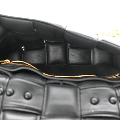 Bottega Veneta Lambskin Maxi Intreccio Padded Chain Cassette Crossbody Bag Black 5 of 10