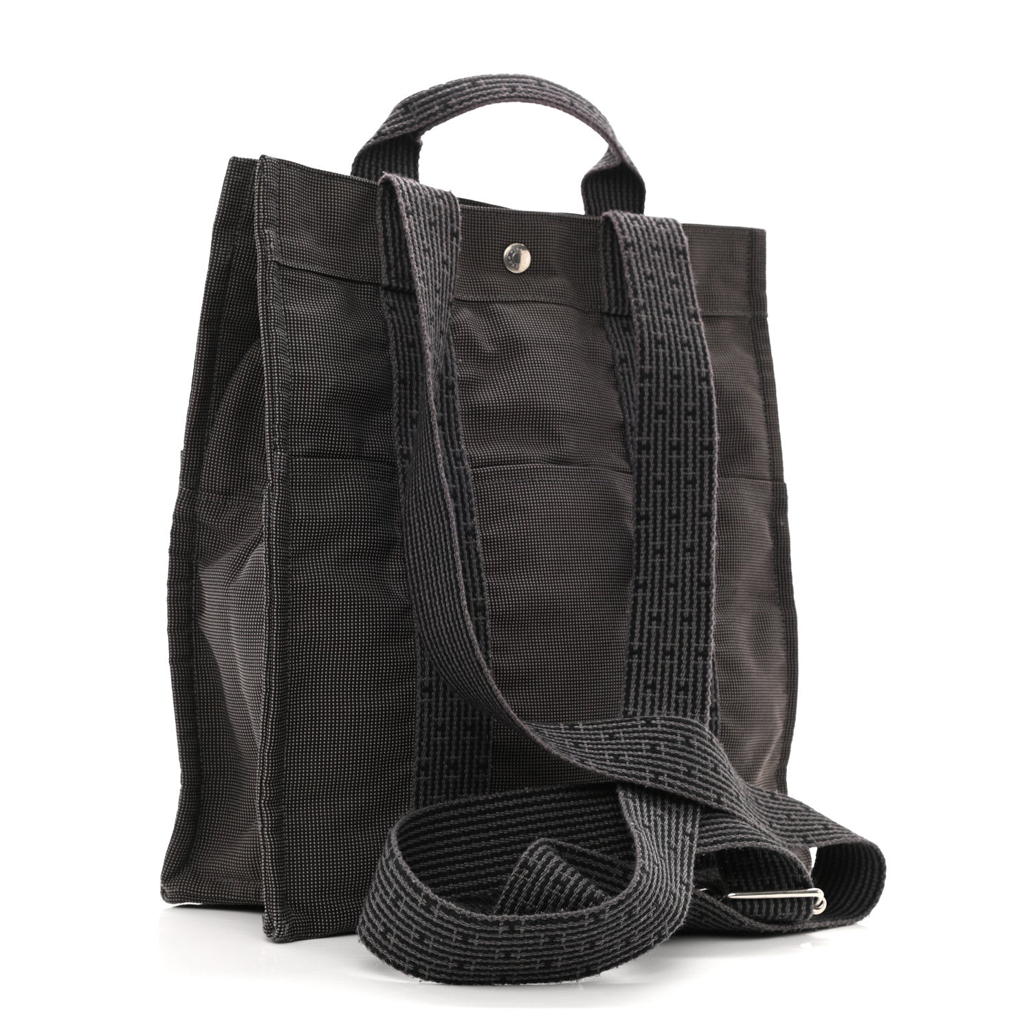 Hermes Canvas Herline Backpack Grey 3 of 13