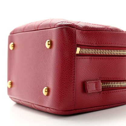 Chanel Caviar Quilted Mini Carry Around Bowling Bag Red 11 of 13