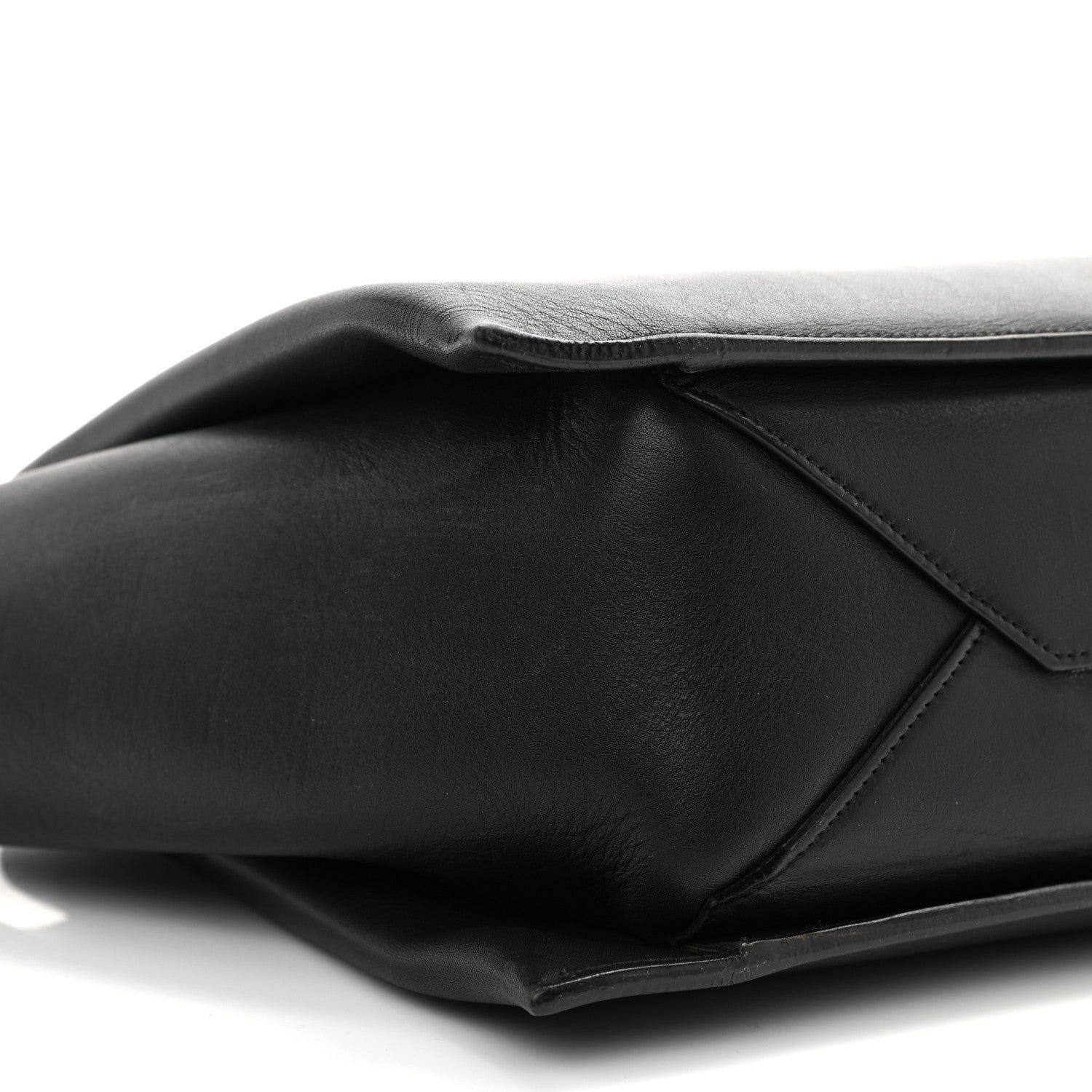 Celine Baby Grained Calfskin Medium Tri-Fold Bag Black 9 of 18