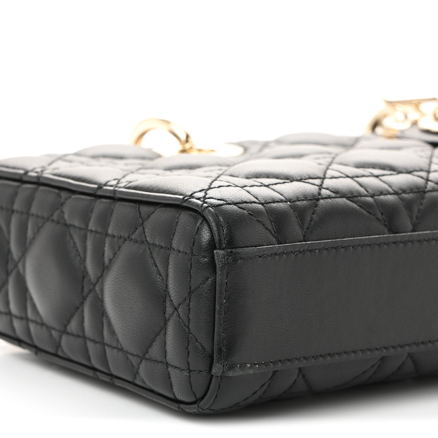 Lambskin Cannage Medium Lady D-Joy Black