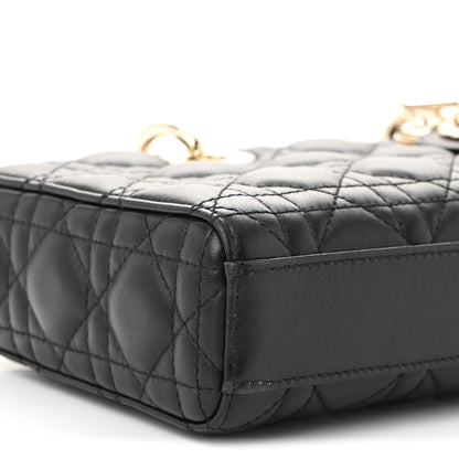 Christian Dior Lambskin Cannage Medium Lady D-Joy Black 8 of 9