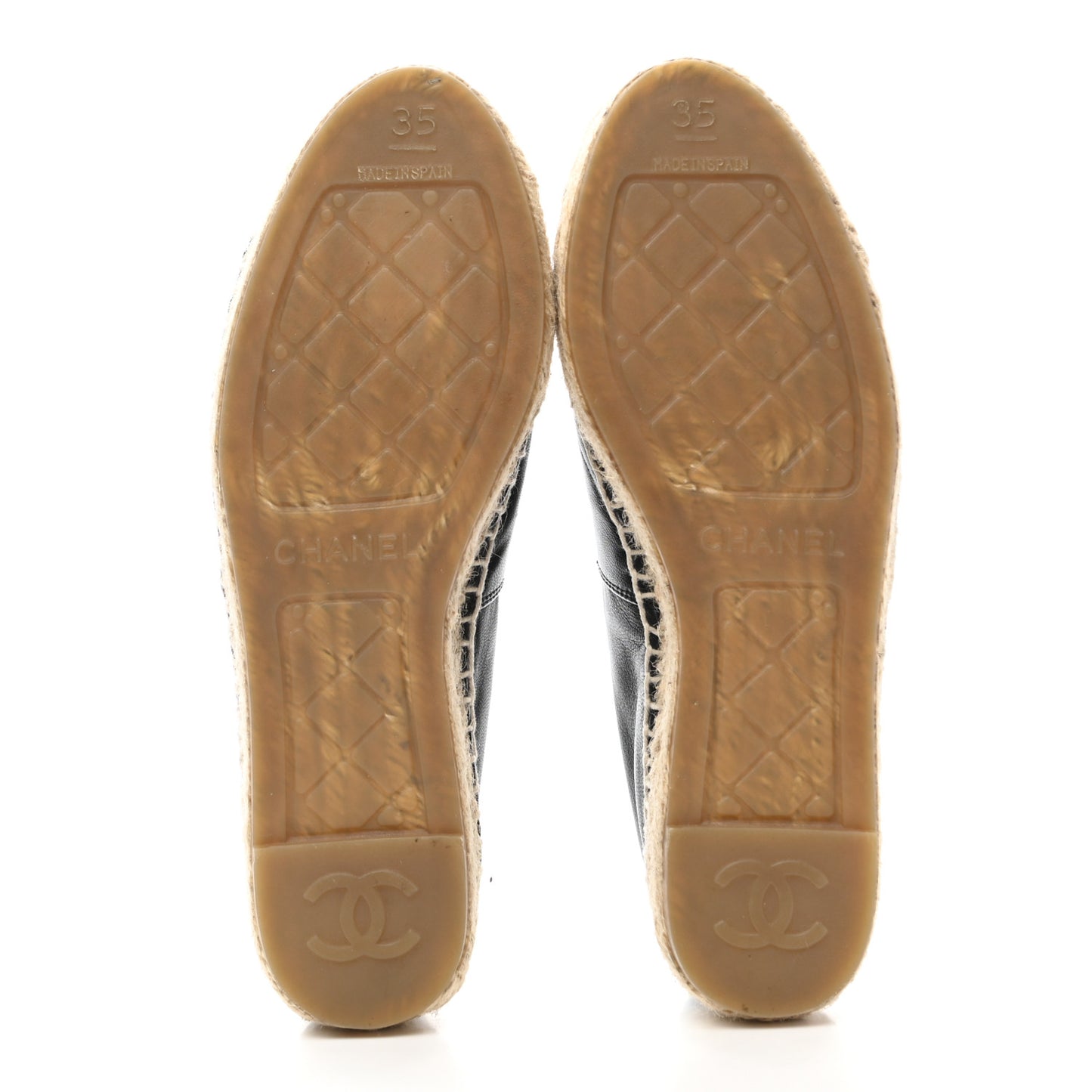 Lambskin CC Espadrilles 35 Black