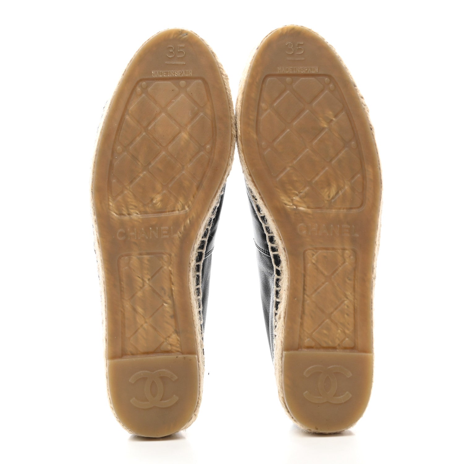 Chanel Lambskin CC Espadrilles 35 Black 5 of 11