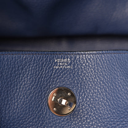 Hermes Taurillon Clemence Lindy 34 Bleu Brighton 6 of 12