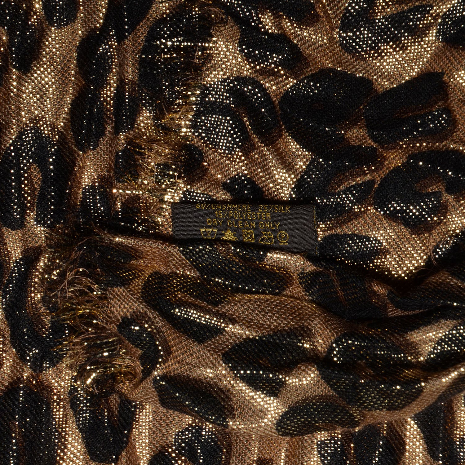 Louis Vuitton Cashmere Silk Leopard Etole Stole Marron 6 of 6