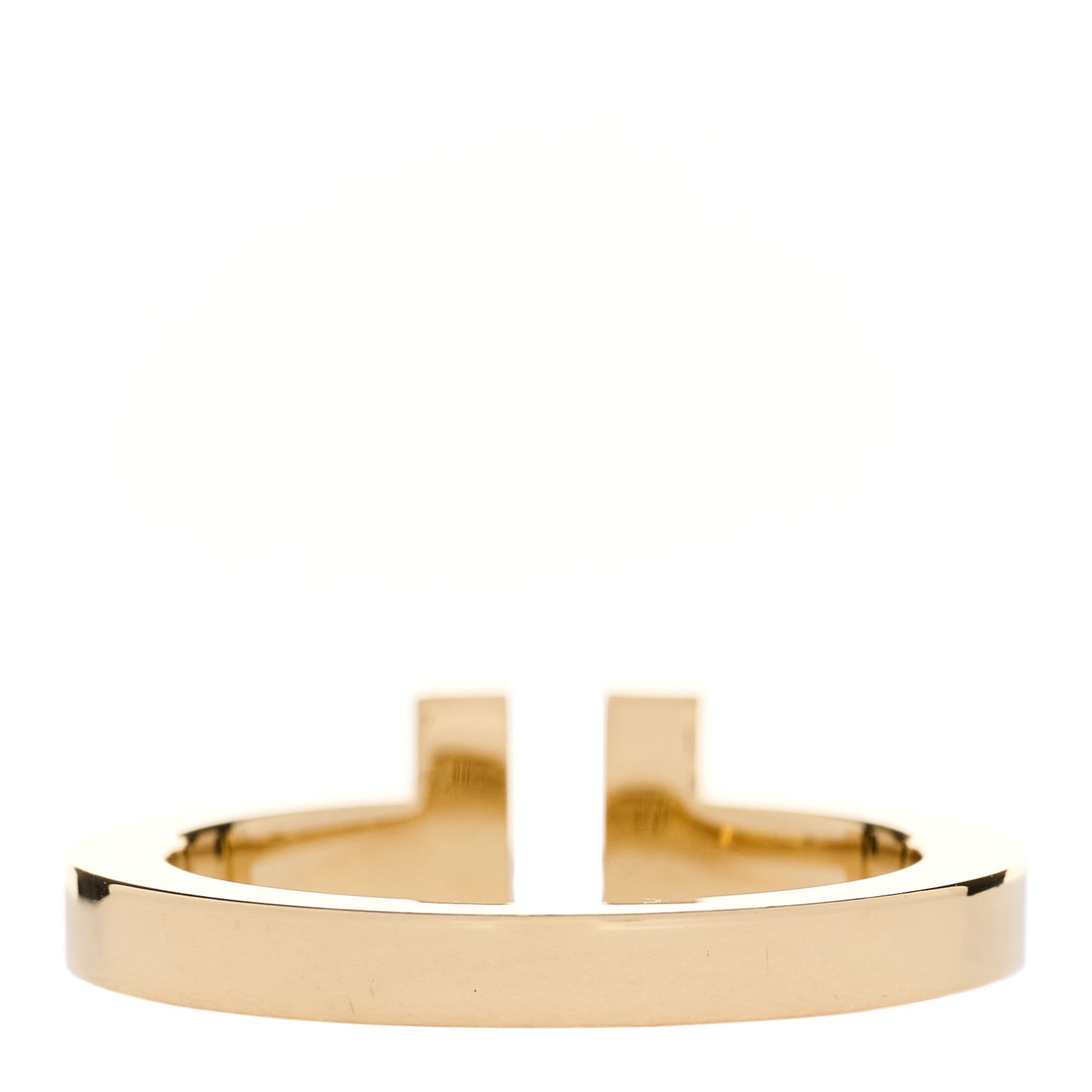 18K Yellow Gold T Square Ring 56 7.5