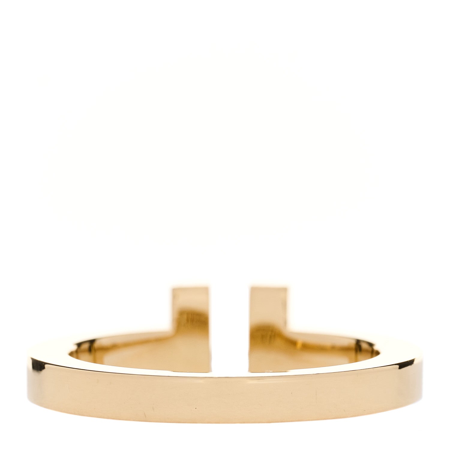 Tiffany 18K Yellow Gold T Square Ring 56 7.5 3 of 4