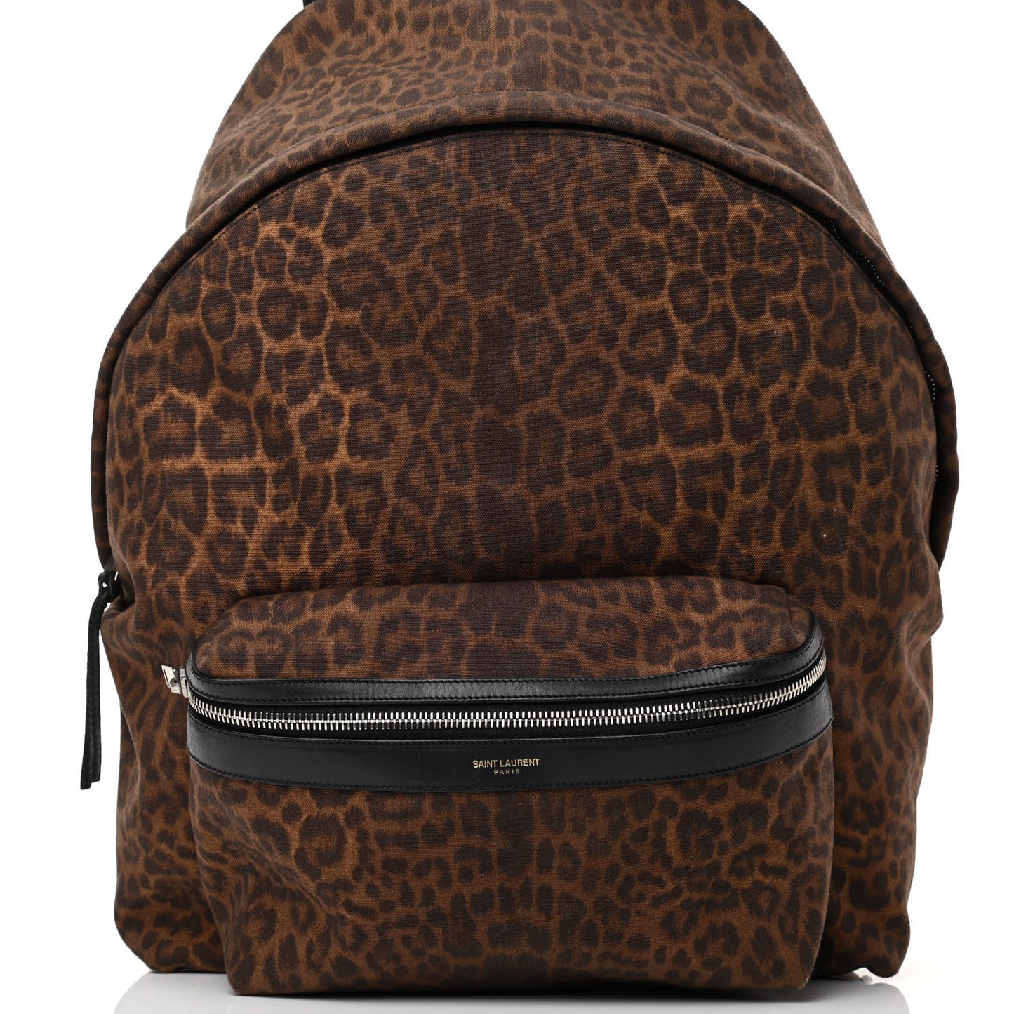 Printed Canvas Leopard Classic Hunting Backpack Brown
