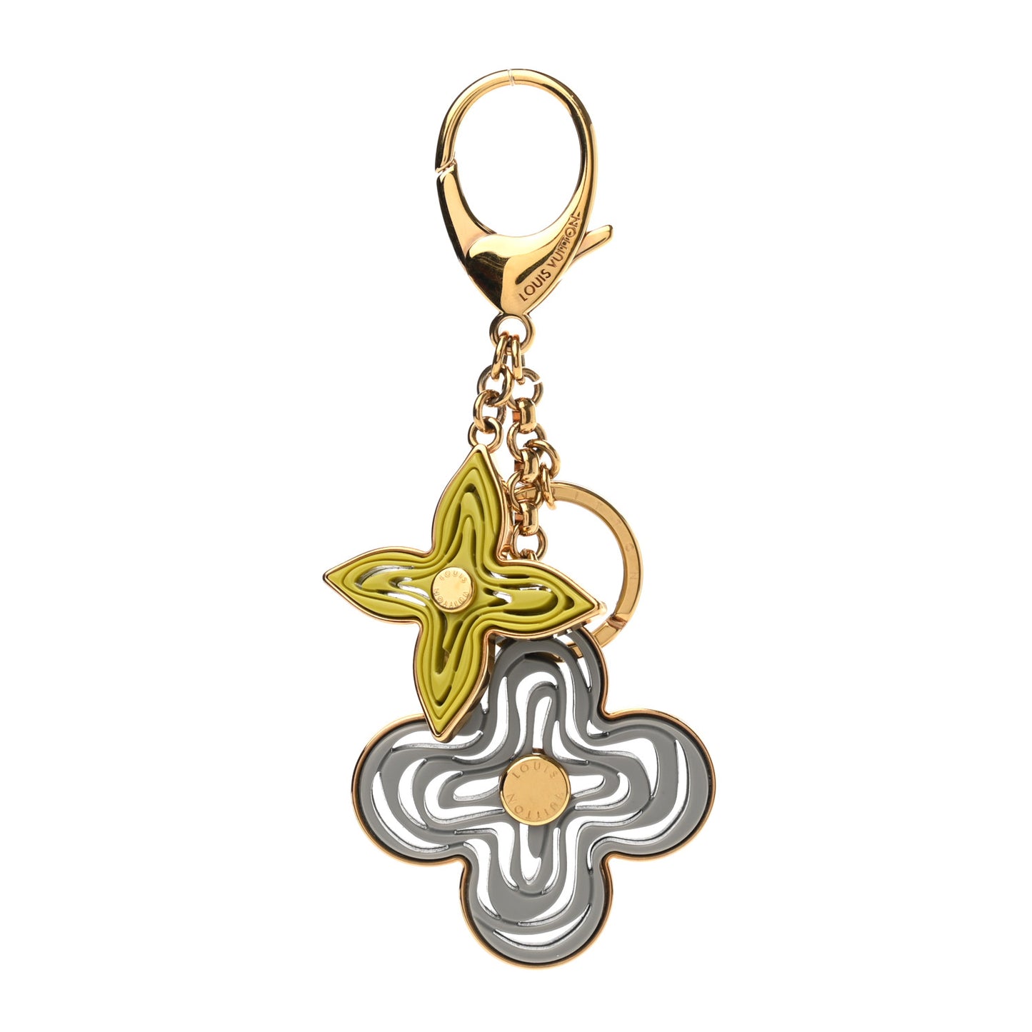 Brass Resin Naif Bag Charm Green Grey