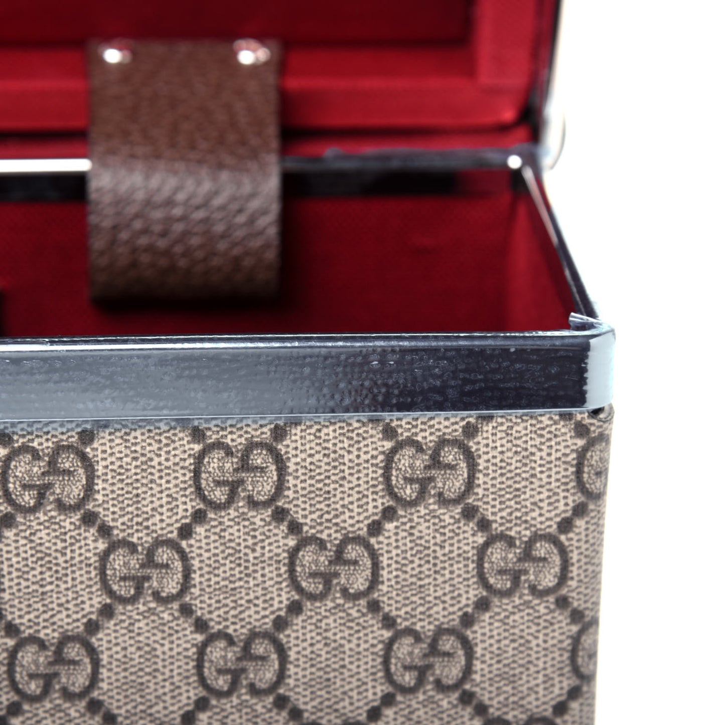 GG Supreme Monogram Globe-Trotter Beauty Case Brown