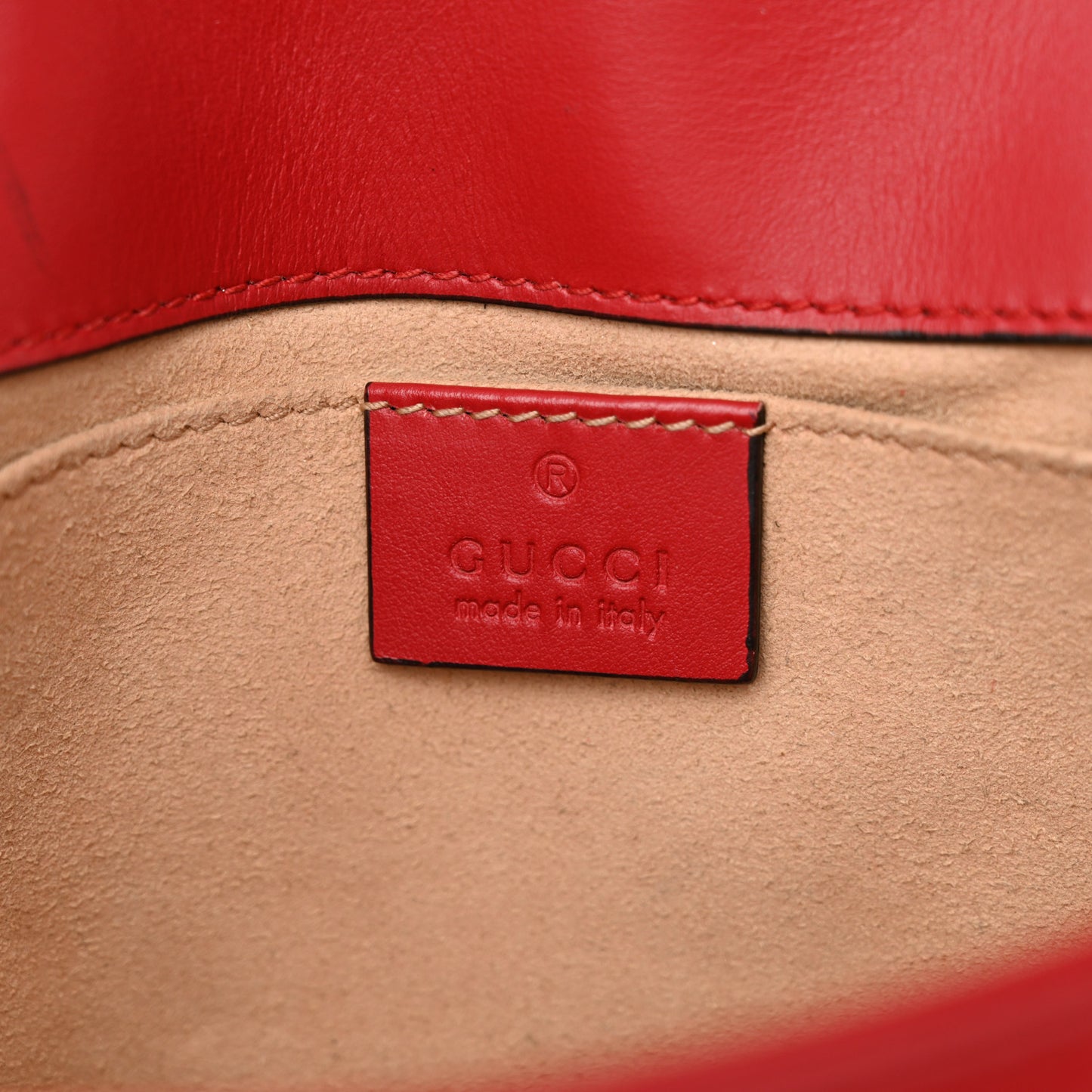 Calfskin Matelasse Mini GG Marmont Shoulder Bag Hibiscus Red