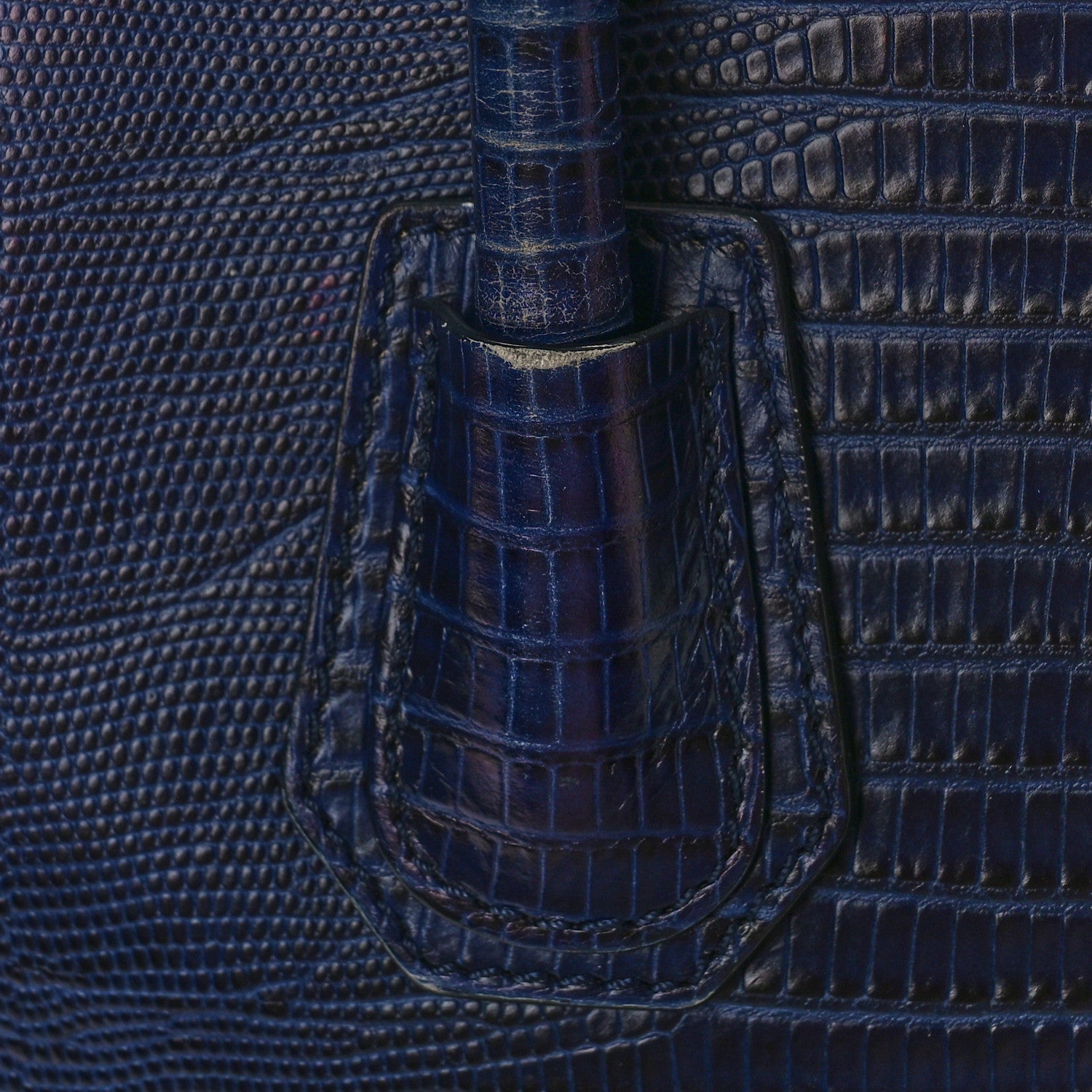 Givenchy Calfskin Lizard Embossed Small Antigona Deep Blue 11 of 12