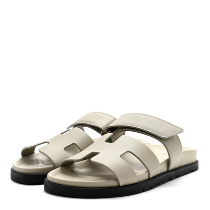 Hermes Calfskin Womens Chypre Sandals 36.5 Beige Esquisse 4 of 10