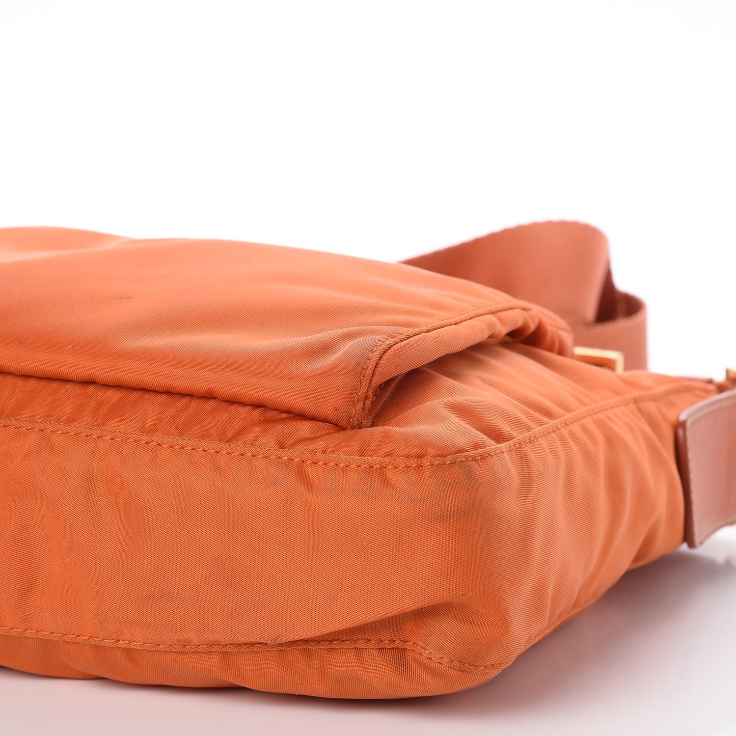 Nylon Vela Flat Messenger Bag Papaya