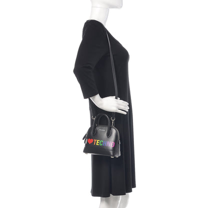 Balenciaga Calfskin I Love Techno XXS Ville Top Handle Bag Black Multicolor 2 of 11