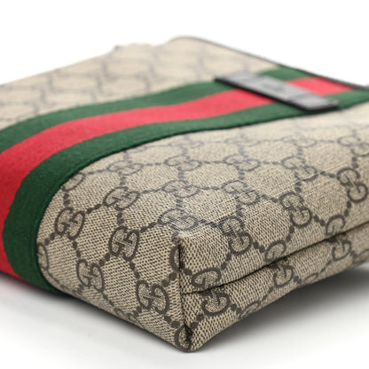Gucci GG Supreme Monogram Web Messenger Bag Black 9 of 9