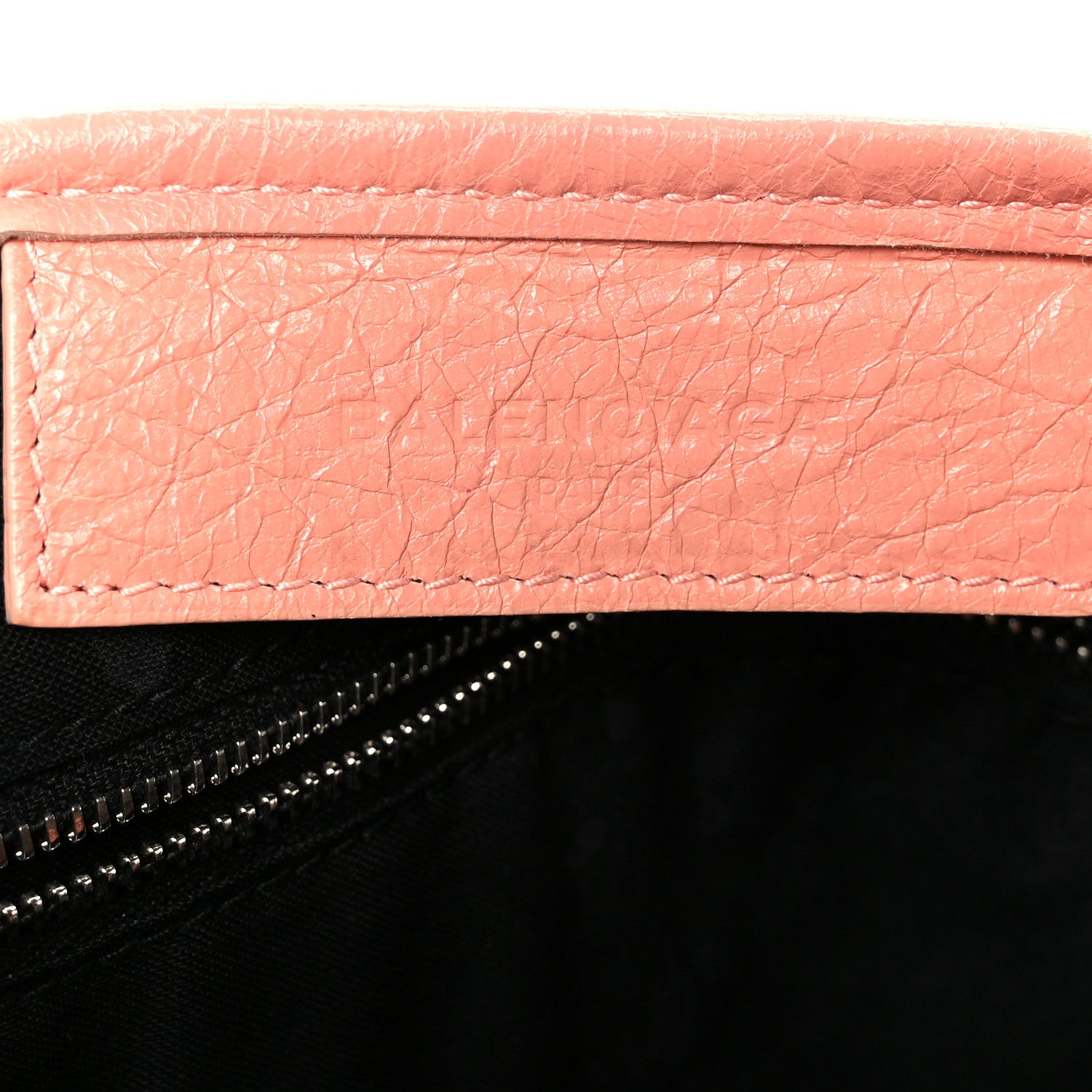 Balenciaga Agneau Stadio Ruban Viscose Navy Cabas XS Rose Ballerine 6 of 10