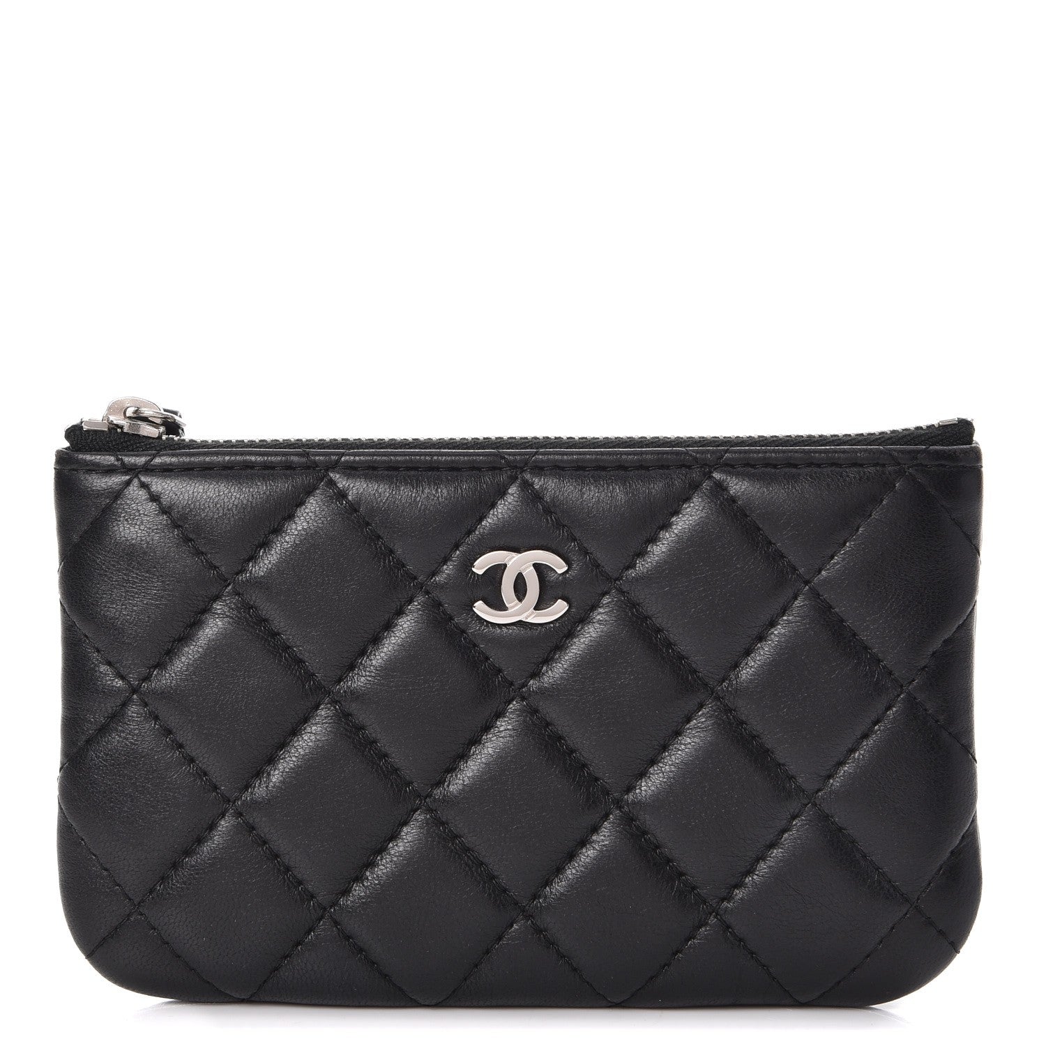 Chanel Lambskin Quilted Small Cosmetic Case Black 1 of 8