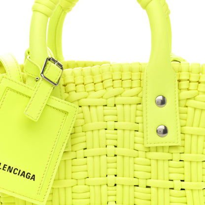 Balenciaga Faux Calfskin XXS Bistro Basket Fluo Yellow 7 of 10