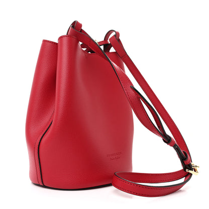 Burberry Calfskin Small Lorne Bucket Crossbody Red 3 of 11
