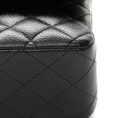 Chanel Caviar Quilted Medium Double Flap Black 13 of 14