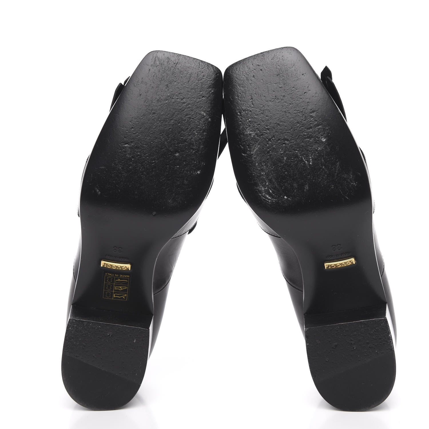 Gucci Malaga Kid Polly Kiltie Fringe 55mm Loafer Pumps 38 Black 5 of 9