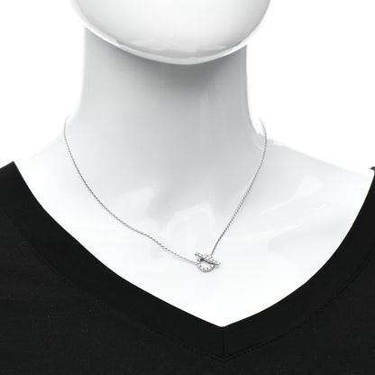 Hermes 18K White Gold Diamond Finesse Pendant Necklace 2 of 5