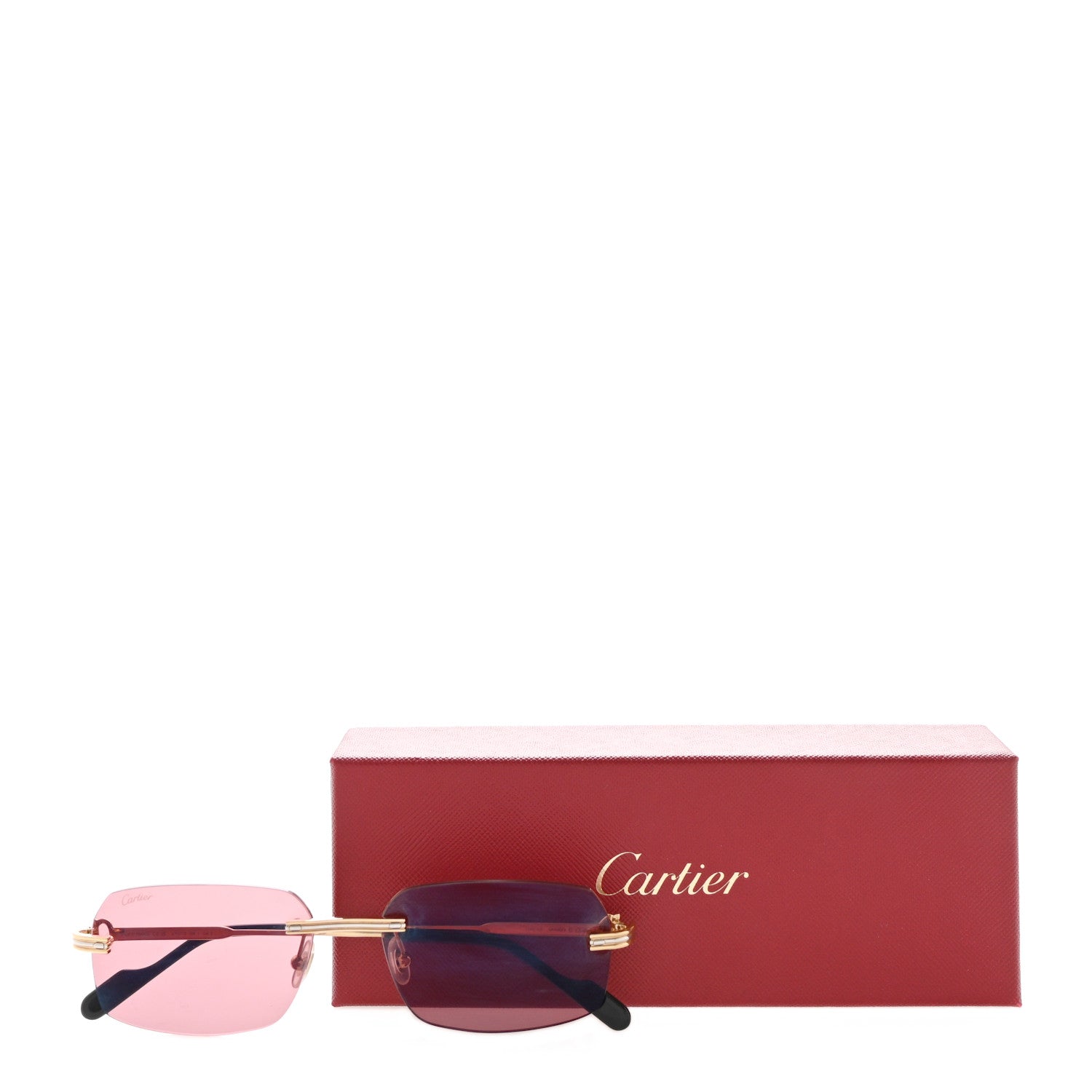 Cartier Premiere De Cartier Square Sunglasses Pink Gold 8 of 8