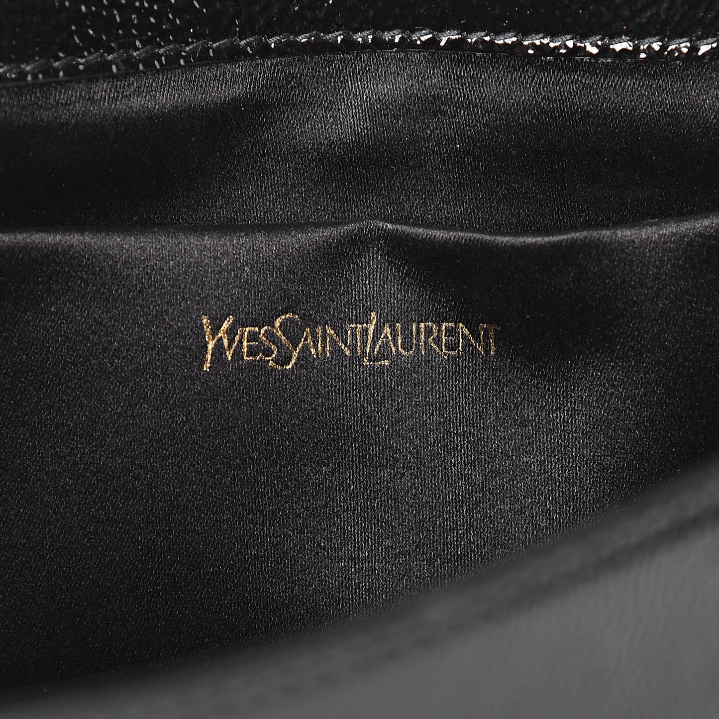 Textured Patent Monogram Large Belle De Jour Clutch Black