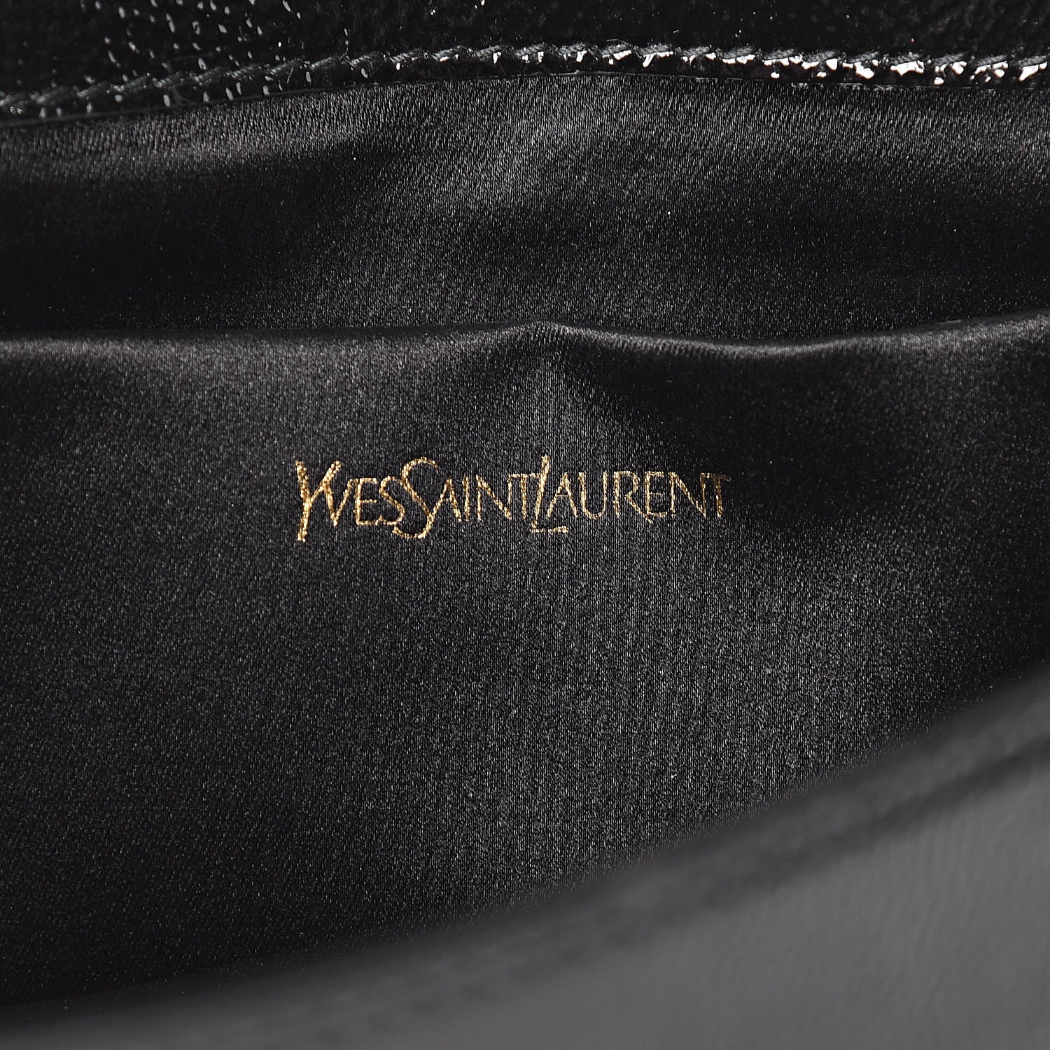 Saint Laurent Textured Patent Monogram Large Belle De Jour Clutch Black 6 of 9