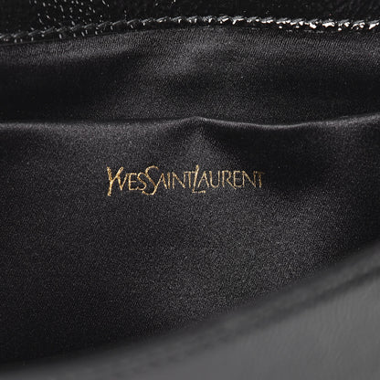 Saint Laurent Textured Patent Monogram Large Belle De Jour Clutch Black 6 of 9