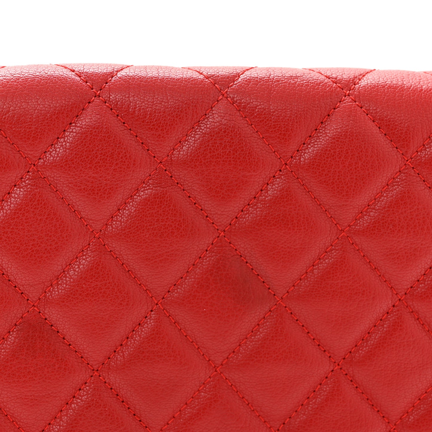 Goatskin Quilted Large City Rock Flap Red