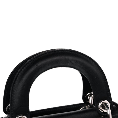Christian Dior Satin Crystal Cannage Mini Lady Dior Black 12 of 12