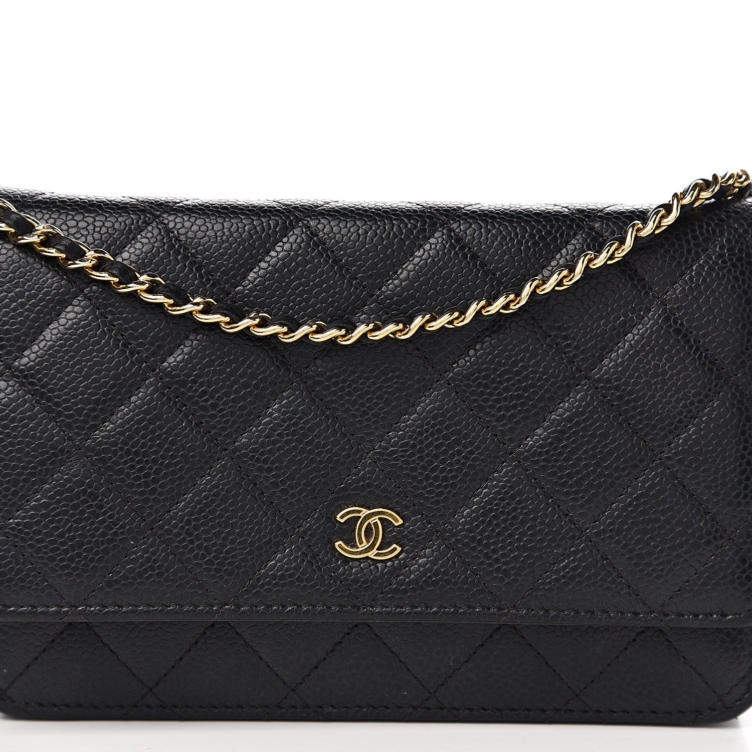 Chanel Caviar Quilted Wallet On Chain WOC Black 10 of 11