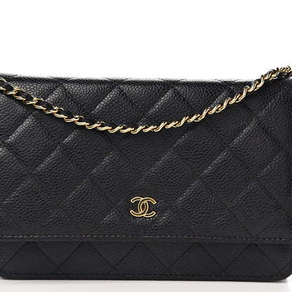 Chanel Caviar Quilted Wallet On Chain WOC Black 10 of 11