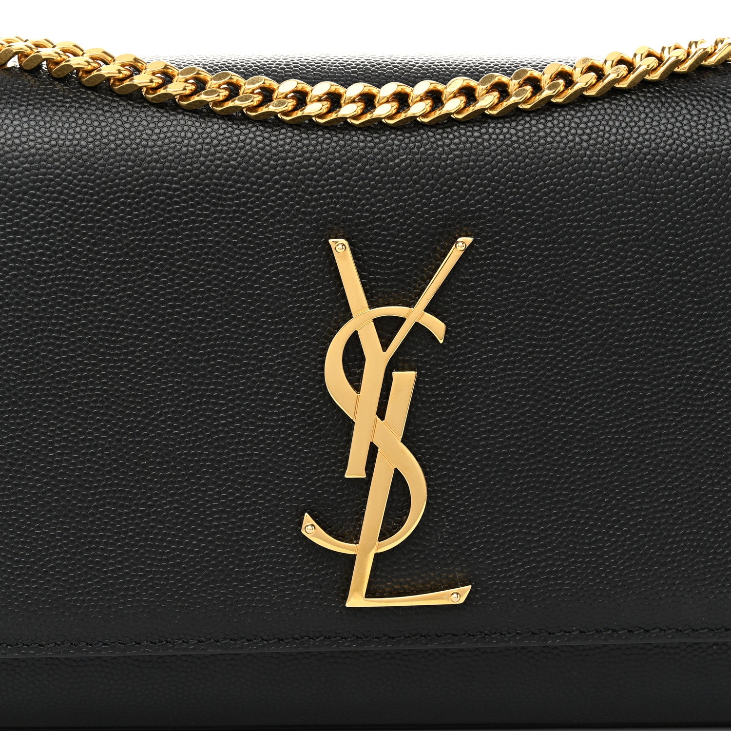 Saint Laurent Grain De Poudre Small Monogram Kate Satchel Black 8 of 10