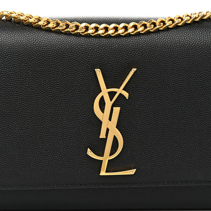 Saint Laurent Grain De Poudre Small Monogram Kate Satchel Black 8 of 10