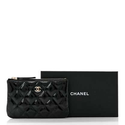 Chanel Patent Quilted Small Cosmetic Case Black 8 of 8