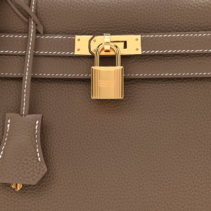 Hermes Togo Kelly Retourne 25 Etoupe 7 of 7